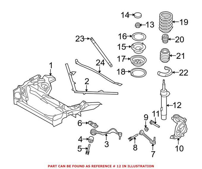 BMW Suspension Strut - Front Driver Left 31316785589